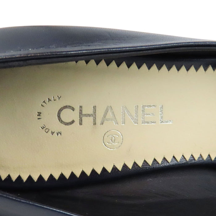 CHANEL 
COCO CC ロゴ オープントゥ 
ココマーク フェイクパール パンプス