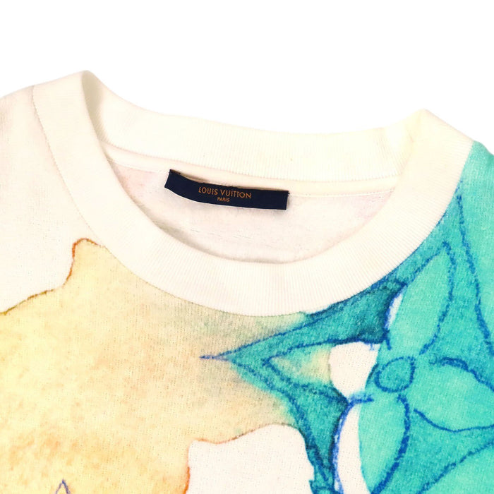 LOUIS VUITTON 
Sweat à motif intégral LV en coton avec intérieur en polaire RM211V AU4 HLY02W 
Sweat à motif aquarelle géant Monogram
