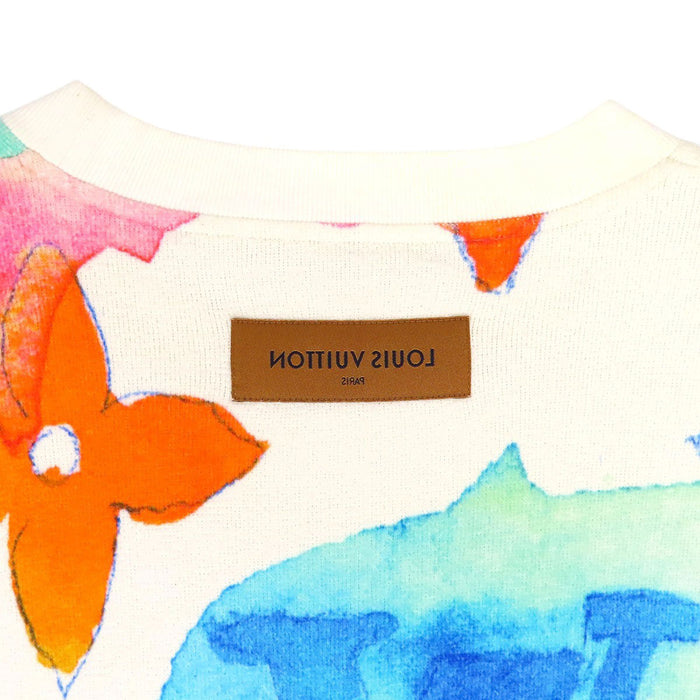LOUIS VUITTON 
Sweat à motif intégral LV en coton avec intérieur en polaire RM211V AU4 HLY02W 
Sweat à motif aquarelle géant Monogram