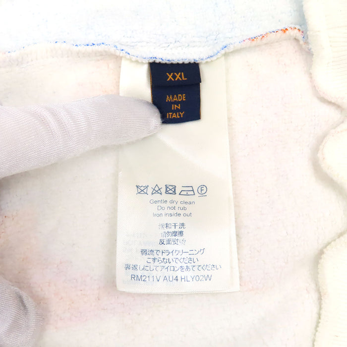 LOUIS VUITTON 
Sweat à motif intégral LV en coton avec intérieur en polaire RM211V AU4 HLY02W 
Sweat à motif aquarelle géant Monogram