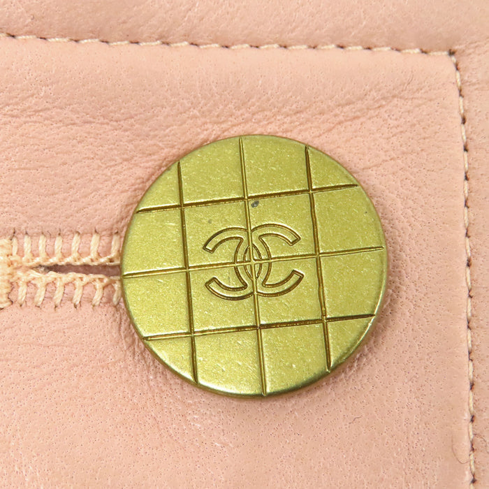 CHANEL 
COCO CC ココボタン レザー ラムスキン 01P 
ココマーク ライダースジャケット