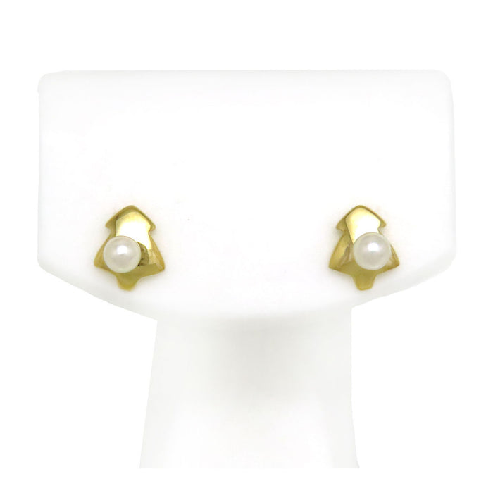 MIKIMOTO Tree Motif Earrings