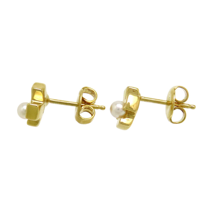 MIKIMOTO 
ベビーパール クロス ピアス