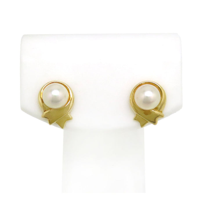MIKIMOTO 珍珠蝴蝶結耳環