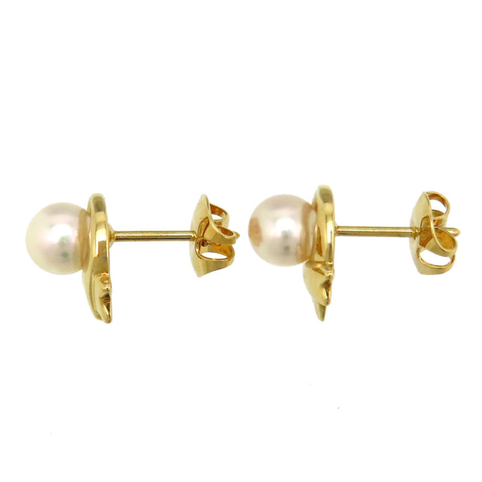 MIKIMOTO 珍珠蝴蝶結耳環
