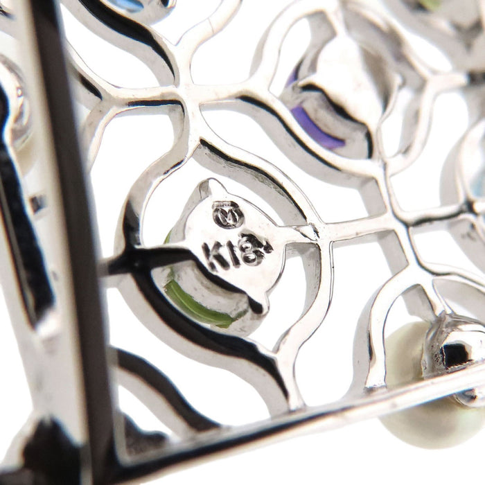 MIKIMOTO 
パール マルチカラーストーン ペンダントトップ