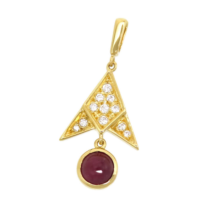 MIKIMOTO Diamond Ruby Pendant Top