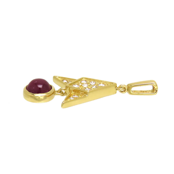 MIKIMOTO Diamond Ruby Pendant Top