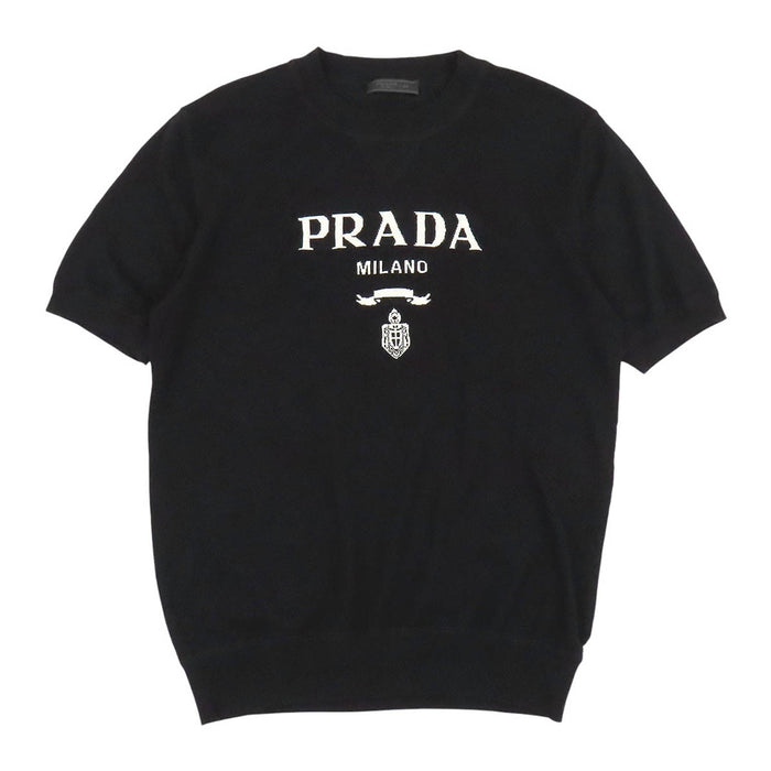 PRADA  
提花羊毛 2024年 夏季针织衫  
标志高针密度短袖针织衫
