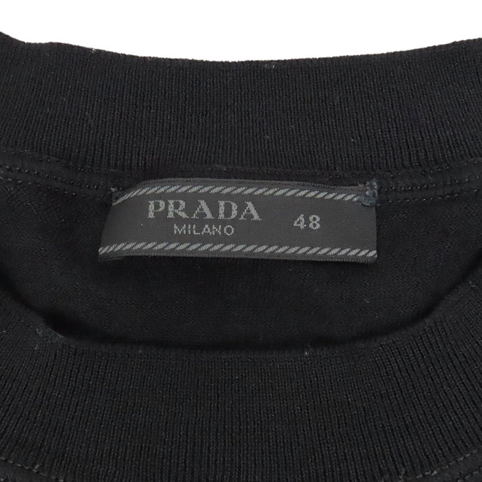 PRADA  
提花羊毛 2024年 夏季针织衫  
标志高针密度短袖针织衫