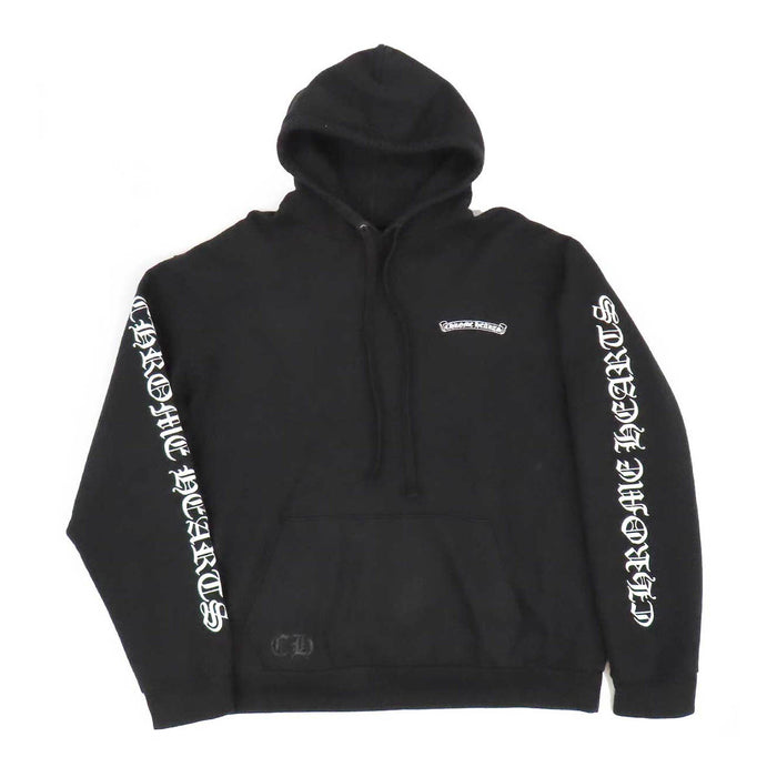 CHROME HEARTS 
CH ロゴ プリント プルオーバー フード スウェット コットン 裏起毛 
バック スクロールラベル フーディ