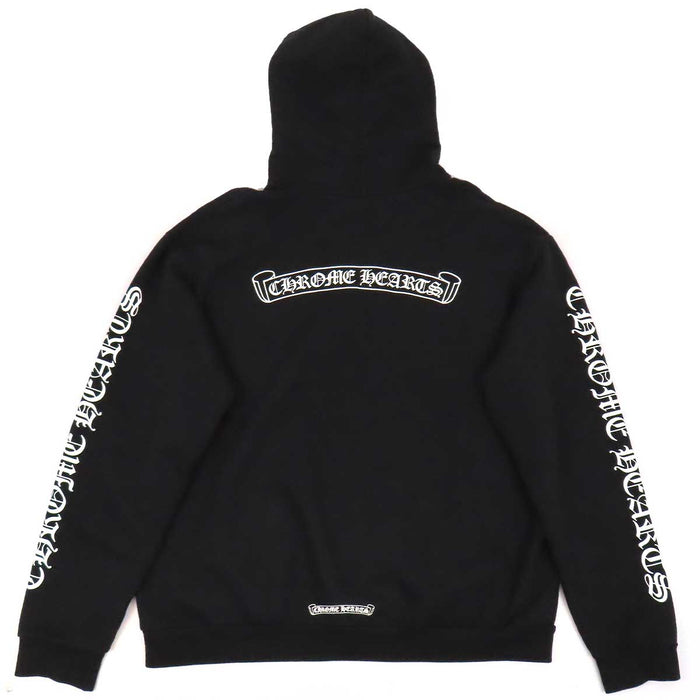 CHROME HEARTS 
CH ロゴ プリント プルオーバー フード スウェット コットン 裏起毛 
バック スクロールラベル フーディ