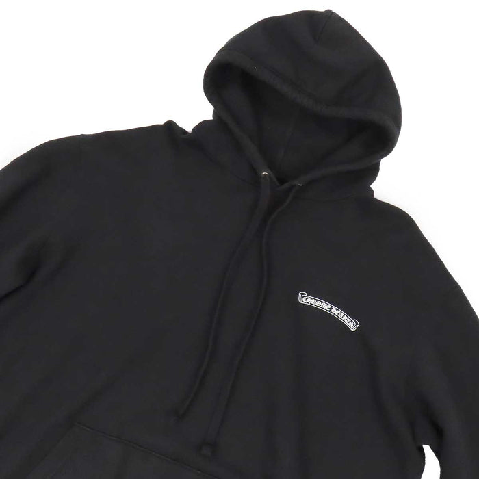 CHROME HEARTS 
CH ロゴ プリント プルオーバー フード スウェット コットン 裏起毛 
バック スクロールラベル フーディ