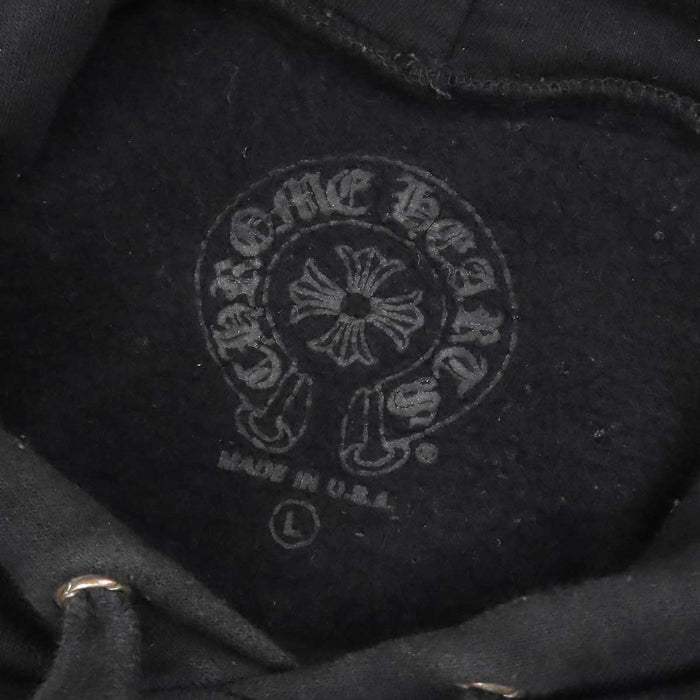 CHROME HEARTS 
CH Logo Print Pullover Hooded Sweatshirt Cotton Fleece Lined 
Back Scroll Label Hoodie
