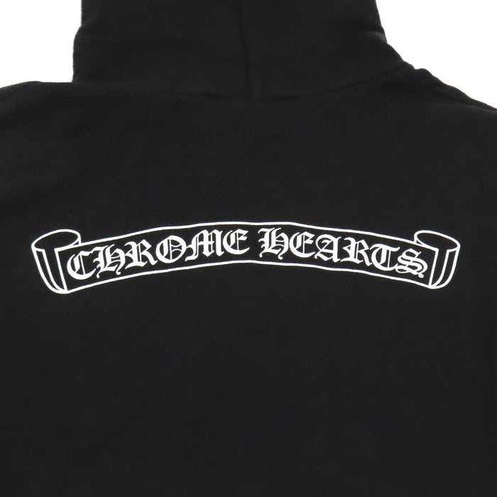 CHROME HEARTS 
CH ロゴ プリント プルオーバー フード スウェット コットン 裏起毛 
バック スクロールラベル フーディ