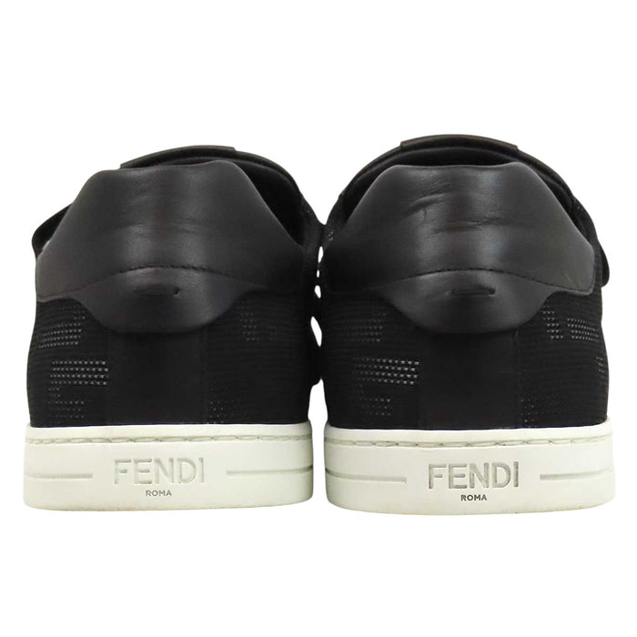 FENDI 
ロゴ ファブリック レザー レースアップ 
FF ローカット スニーカー
