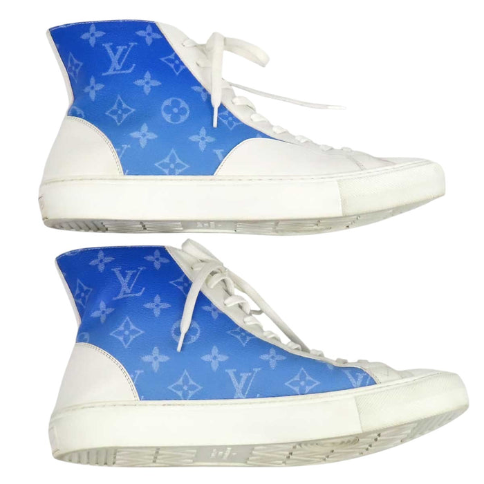 LOUIS VUITTON 
LV ハイカット レザー レースアップ 
タトゥー ライン スニーカー 
モノグラム