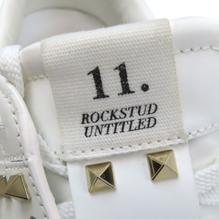 VALENTINO 
厚底 カーフスキン レザー 
ロックスタッズ アンタイトルド フラットフォーム スニーカー