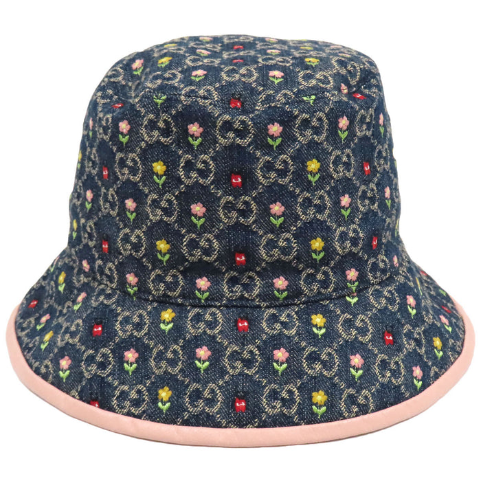 GUCCI 
GG エンブロイダリー 総柄 花がら コットン 
BLOOMING LOVE GGデニム バケットハット