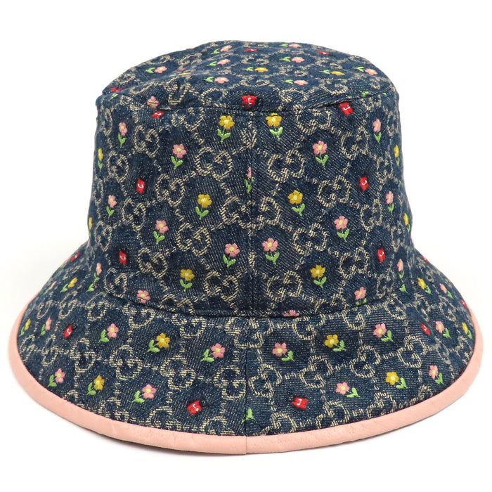 GUCCI 
GG エンブロイダリー 総柄 花がら コットン 
BLOOMING LOVE GGデニム バケットハット