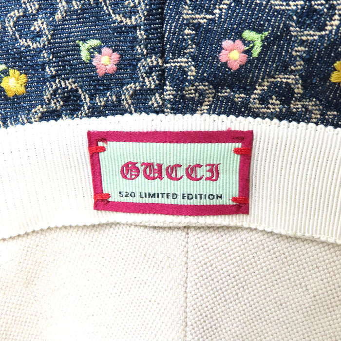 GUCCI 
GG エンブロイダリー 総柄 花がら コットン 
BLOOMING LOVE GGデニム バケットハット