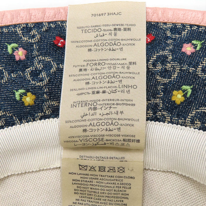 GUCCI 
GG エンブロイダリー 総柄 花がら コットン 
BLOOMING LOVE GGデニム バケットハット