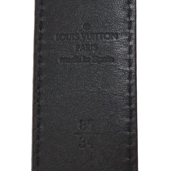 LOUIS VUITTON 
ロゴ レザー シルバーカラーメタル 
ダミエ グラフィット サンチュール LV CUT ベルト