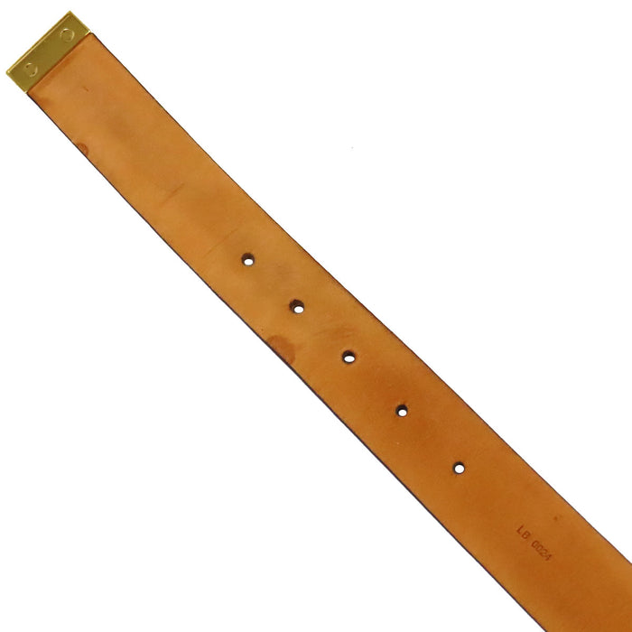 LOUIS VUITTON 
LV ロゴ レザー ゴールドカラーメタル 30MM 
ダミエ キャレ ベルト