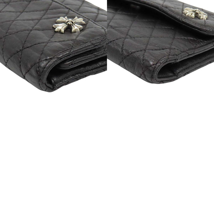 CHROME HEARTS 
CHプラス スクロールラベル ダガー 
WAVE4 QLT 3SNP #4ウェーブキルティング レザー ウォレット