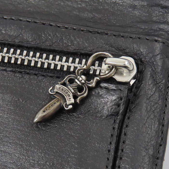 CHROME HEARTS 
CHプラス スクロールラベル ダガー 
WAVE4 QLT 3SNP #4ウェーブキルティング レザー ウォレット