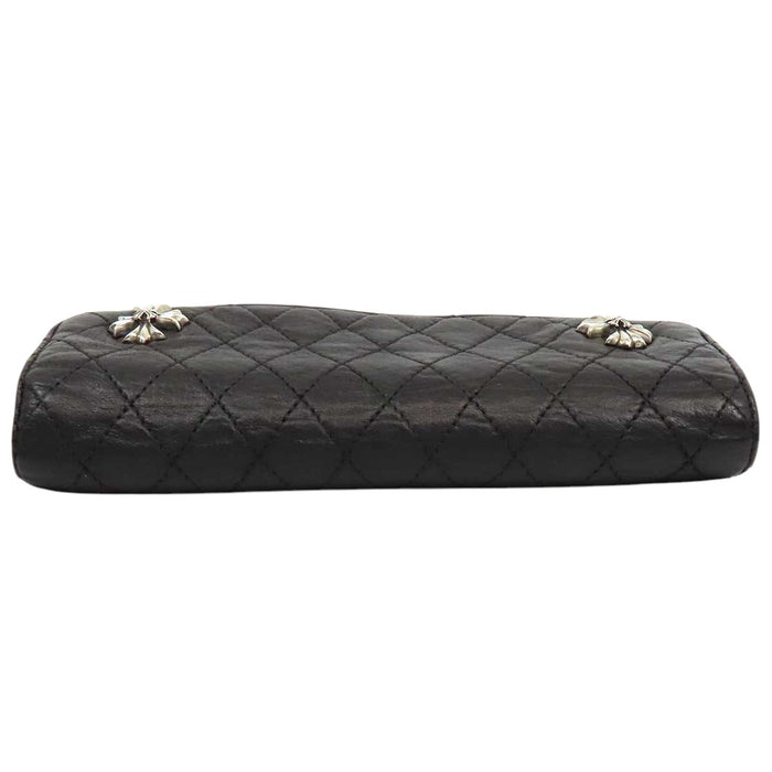 CHROME HEARTS 
CHプラス スクロールラベル ダガー 
WAVE4 QLT 3SNP #4ウェーブキルティング レザー ウォレット
