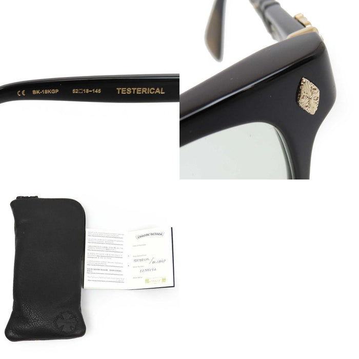 CHROME HEARTS 
CH クロス ホースシュー 18KGP ダガー テンプル 
TESTERICAL アイウェア