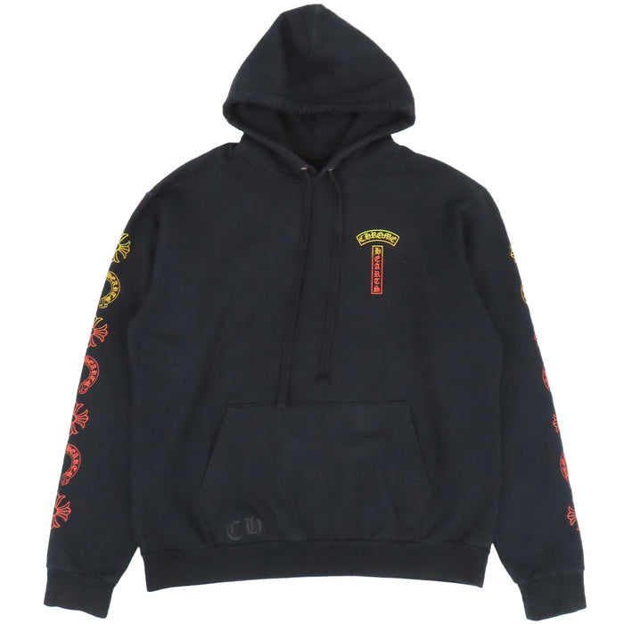 CHROME HEARTS 
CH スクロールラベル フーディ コットン 
グラディエント ヴァーティカル ロゴ パーカー