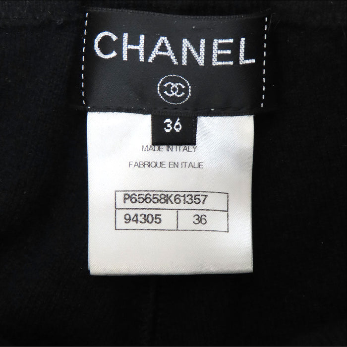 CHANEL 
COCO CC カシミヤ混 
ココマーク サイドライン パンツ