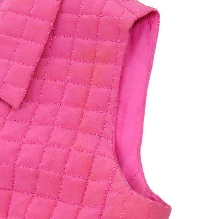 CHANEL 
00S COCO CC ココボタン シルク 
ココマーク チョコバー キルティング ベスト