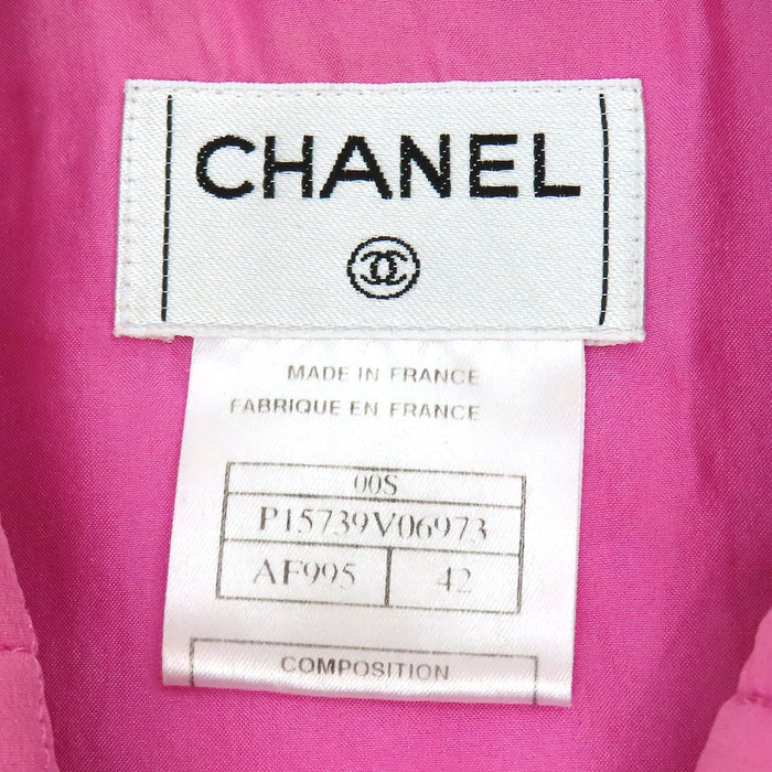 CHANEL 
00S COCO CC ココボタン シルク 
ココマーク チョコバー キルティング ベスト