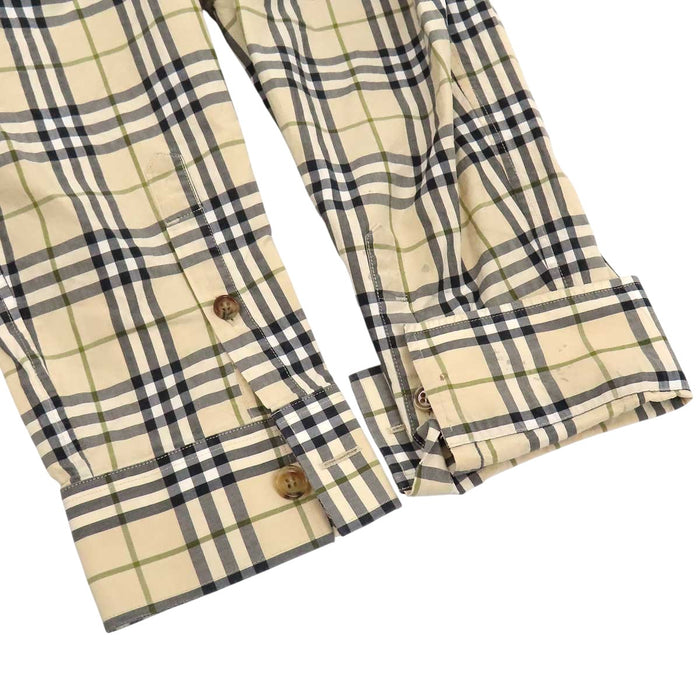 BURBERRY 
チェック柄 ワッペン コットン ロングスリーブ 
TB ロゴ レター グラフィック 長袖 シャツ
