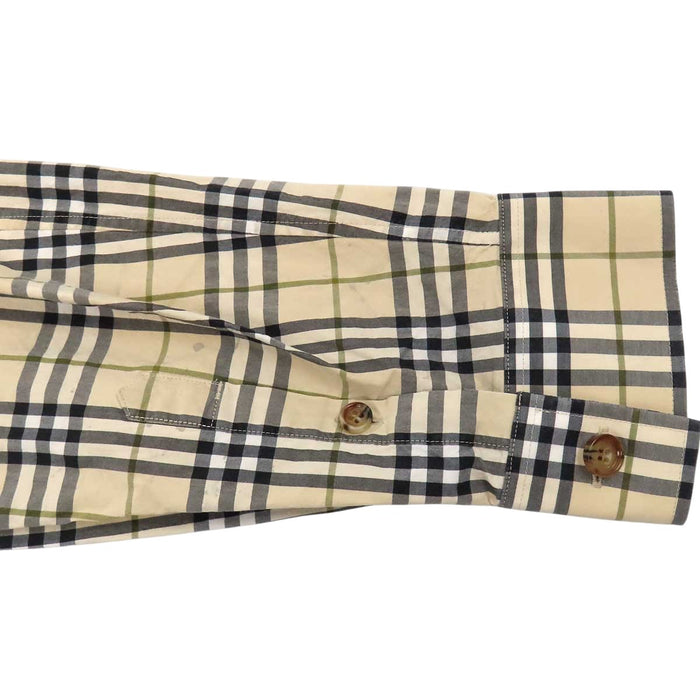 BURBERRY 
チェック柄 ワッペン コットン ロングスリーブ 
TB ロゴ レター グラフィック 長袖 シャツ