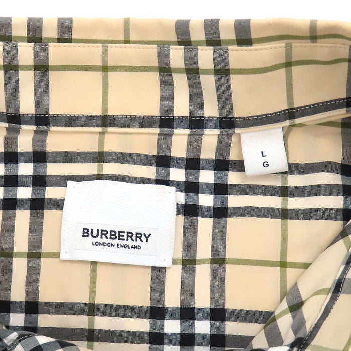 BURBERRY 
チェック柄 ワッペン コットン ロングスリーブ 
TB ロゴ レター グラフィック 長袖 シャツ