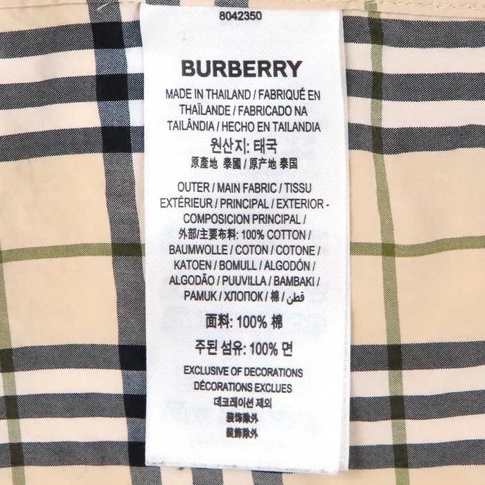 BURBERRY 
チェック柄 ワッペン コットン ロングスリーブ 
TB ロゴ レター グラフィック 長袖 シャツ