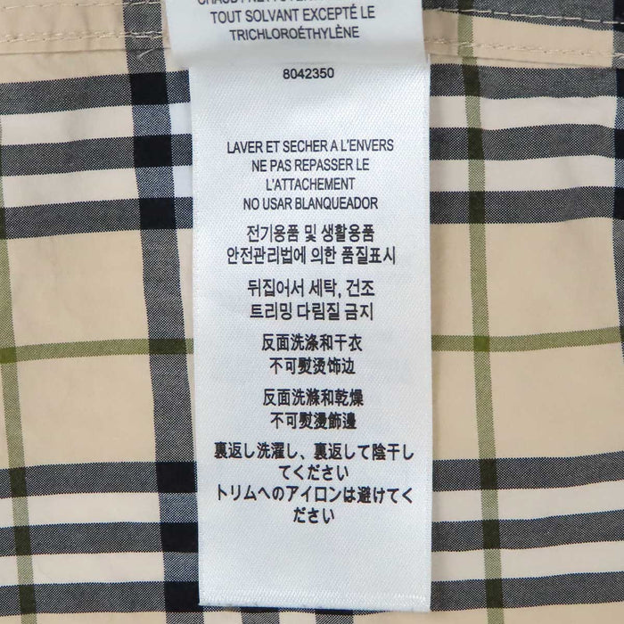 BURBERRY 
チェック柄 ワッペン コットン ロングスリーブ 
TB ロゴ レター グラフィック 長袖 シャツ