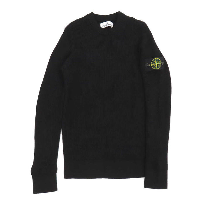 STONE ISLAND 
ストーンアイランド ロゴ ヴァージンウール 
クルーネック リブ ニット