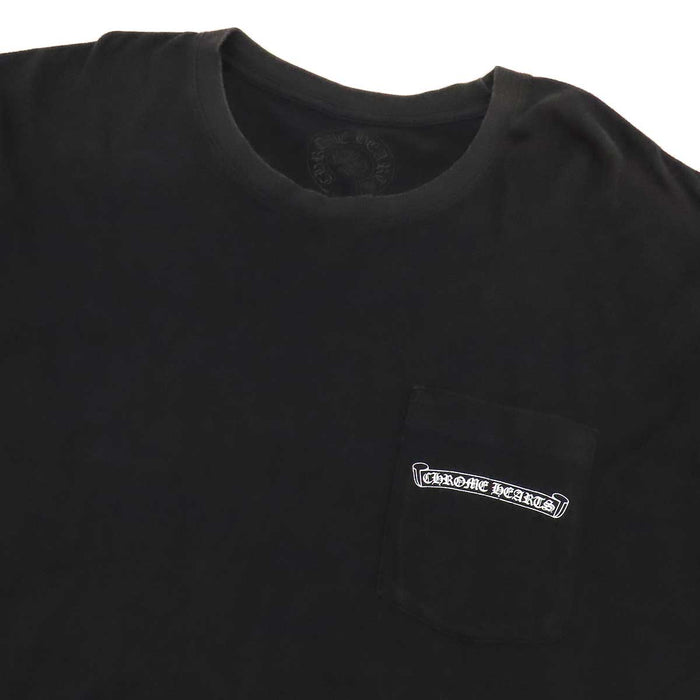 CHROME HEARTS 
MLTCOL CEM CRS LS スクロールラベル ロゴ CH コットン 
マルチ セメタリークロス ロングスリーブ Tシャツ