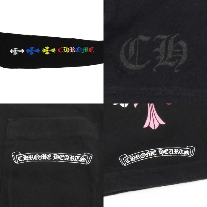 CHROME HEARTS 
MLTCOL CEM CRS LS スクロールラベル ロゴ CH コットン 
マルチ セメタリークロス ロングスリーブ Tシャツ