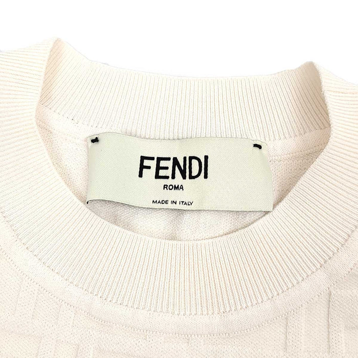 FENDI 
ロゴ 総柄 レーヨン混 ナイロン混 
FF ロングスリーブ ニット ワンピース
