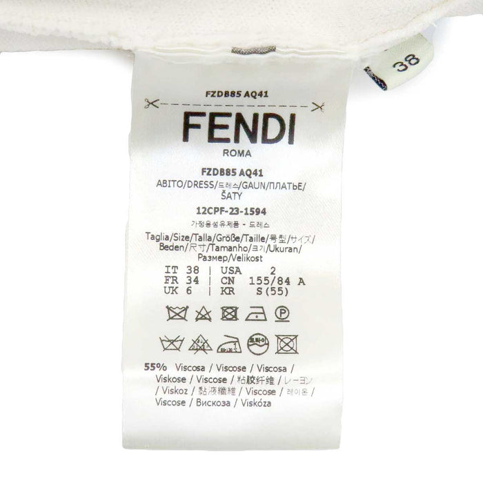 FENDI 
ロゴ 総柄 レーヨン混 ナイロン混 
FF ロングスリーブ ニット ワンピース