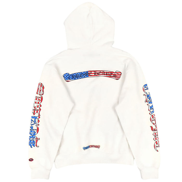 CHROME HEARTS 
マッティボーイコラボ CH スクロールラベル 星条旗 スウェット ワッペン プリント コットン 
MATTY BOY AMERICA HOODIE パーカー