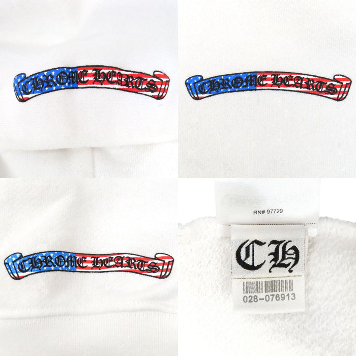 CHROME HEARTS 
マッティボーイコラボ CH スクロールラベル 星条旗 スウェット ワッペン プリント コットン 
MATTY BOY AMERICA HOODIE パーカー