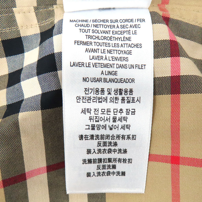 BURBERRY 
総柄 ロゴボタン コットン ベルト付き 
ノバチェック ワンピース