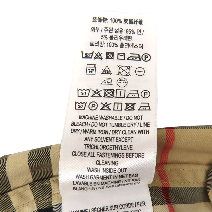 BURBERRY 
総柄 ロゴボタン コットン ベルト付き 
ノバチェック ワンピース